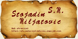 Stojadin Miljatović vizit kartica